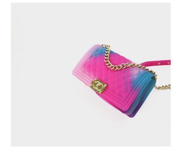 Matte Jelly Chain Crossbody Bag
