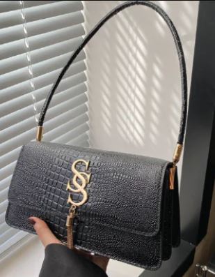 Tassel Croc Crossbody Bag