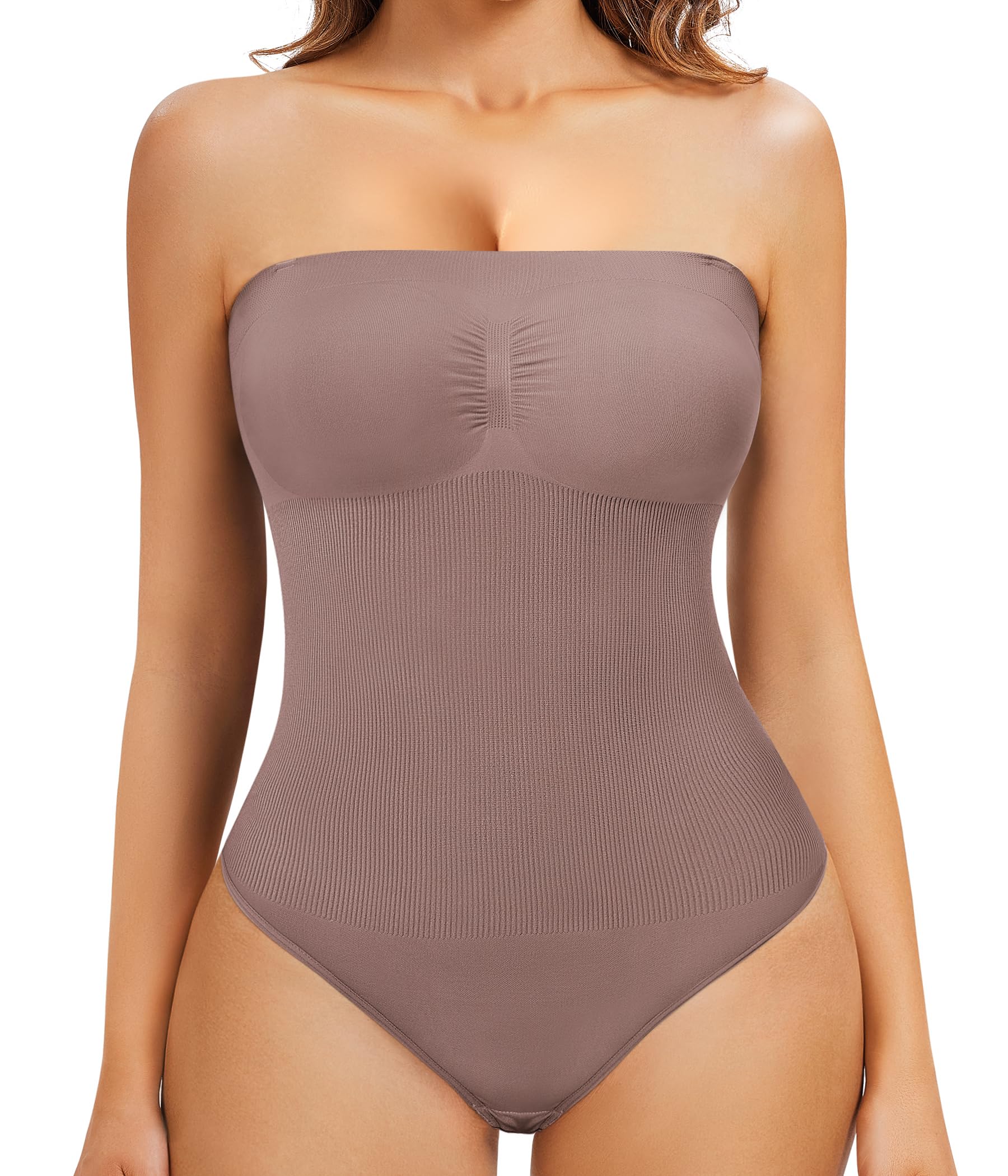 Strapless Sculpting Bodysuit — Seamless Tummy Control for Strapless Outfits