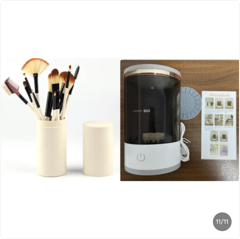 Electric Makeup Brush Cleaner — Cleans & Dries in Seconds